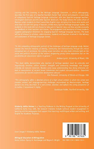 Learning and Not Learning in the Heritage Language Classroom: Engaging MexicanOrigin Students (Bilingual Education & Bilinguali,Used