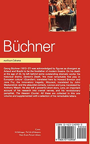 Buchner: Complete Plays: Danton's Death; Leonce and Lena; Woyzeck; The Hessian Courier; Lenz; On Cranial Nerves; Selected Letter,Used