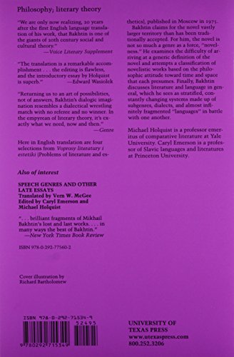 The Dialogic Imagination: Four Essays (University of Texas Press Slavic Series),New