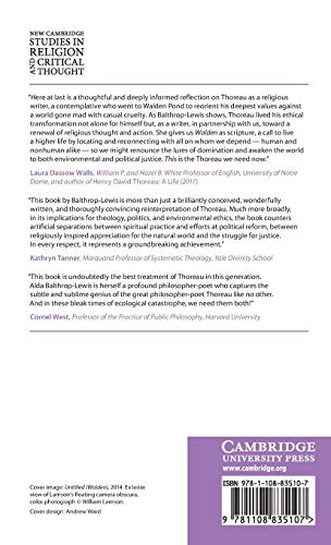 Thoreau's Religion: Walden Woods, Social Justice, and the Politics of Asceticism (New Cambridge Studies in Religion and Critical,Used