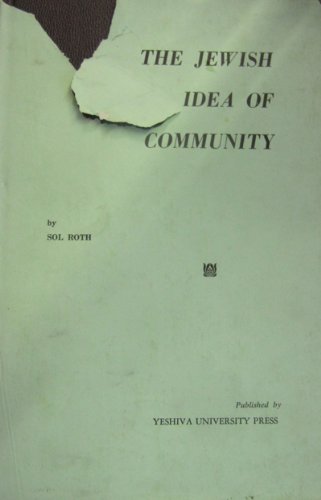 The Jewish idea of community,Used
