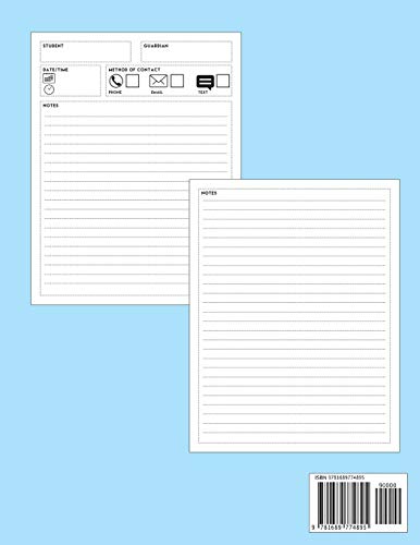 Parent Communication Log: Teachers Notebook For Taking Notes on Students for Parent Teacher Meetings,Used