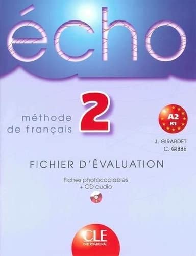 ECHO NIV 2 FICHIER D EVALUATION FICHES PHOTOCOPIABLES + CD AUDIO METHODE DE FRANCAIS,Used