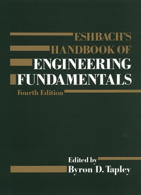 Eshbach's Handbook of Engineering Fundamentals, 4th Edition,Used
