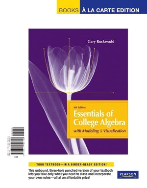 Essentials Of College Algebra With Modeling And Visualization,Used