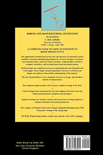 Robots and Manufacturing Automation, 2nd Edition,Used