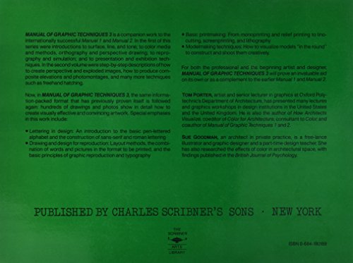 Manual of Graphic Techniques Three: For Architects, Graphic Designers, and Artists,Used