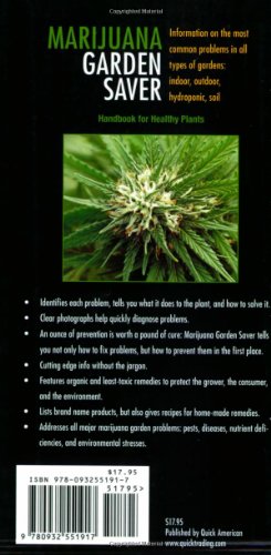 Marijuana Garden Saver: Handbook For Healthy Plants
