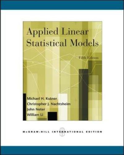 Applied Linear Statistical Models w/Student CDROM,Used