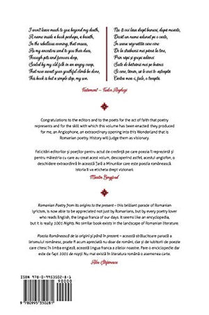 Romanian Poetry from its Origins to the Present: A Bilingual Anthology,Used