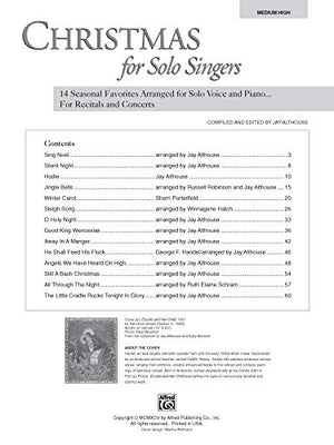 Christmas for Solo Singers: Medium High Voice, Book & Online Audio,Used