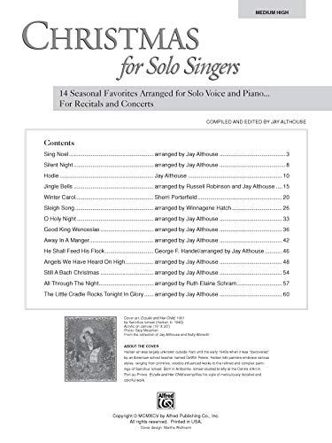 Christmas for Solo Singers: Medium High Voice, Book & Online Audio,Used