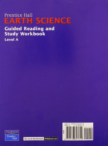 PRENTICE HALL EARTH SCIENCE GUIDED READING AND STUDY WORKBOOK, LEVEL A, SE,Used