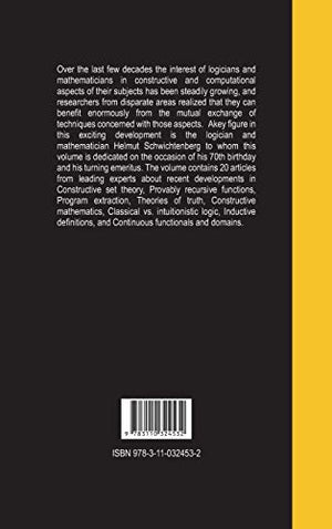 Logic, Construction, Computation (Ontos Mathematical Logic, 3),Used