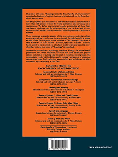 Sensory Systems: II: Senses Other than Vision (Readings from the Encyclopedia of Neuroscience),Used