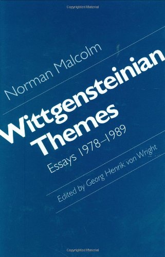Wittgensteinian Themes: Essays 19781989,Used