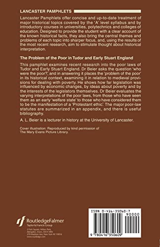 The Problem of the Poor in Tudor and Early Stuart England (Lancaster Pamphlets),Used
