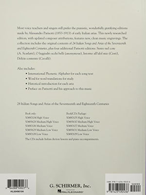 28 Italian Songs & Arias of the 17th & 18th Centuries: Based on the Editions by Alessandro Parisotti High Voice, Book only,New