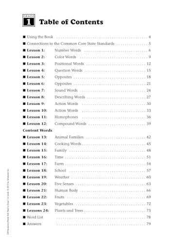 240 Vocabulary Words Kids Need to Know, Grade 1: 24 Readytoreproduce Packets That Make Vocabulary Building Fun & Effective,Used