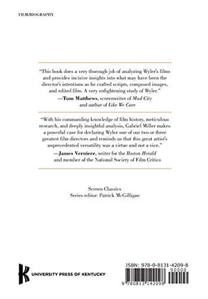 William Wyler: The Life And Films Of Hollywood'S Most Celebrated Director (Screen Classics),New