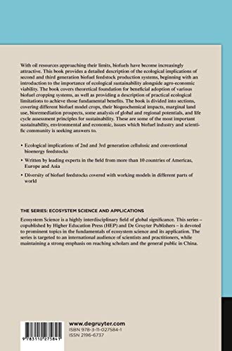 Sustainable Biofuels: An Ecological Assessment of the Future Energy (Ecosystem Science and Applications),Used