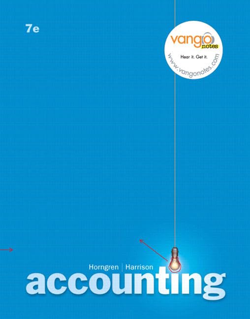Vango Notes for Accounting (Charles T. Horngren Series in Accounting),New