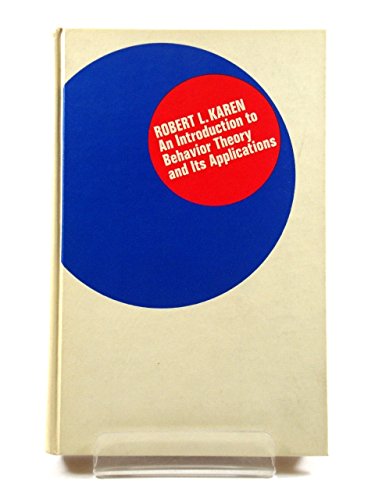 An introduction to behavior theory and its applications (Harper's experimental psychology series),Used