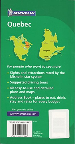Michelin Green Guide Quebec, 7e (Green Guide/Michelin),Used