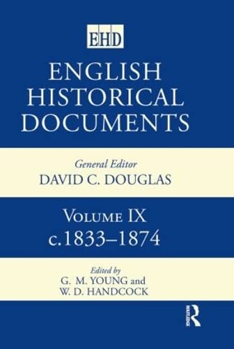 English Historical Documents: Volume 9 18331874,Used