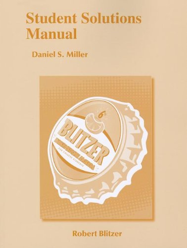 Student Solutions Manual for Intermediate Algebra for College Students,Used