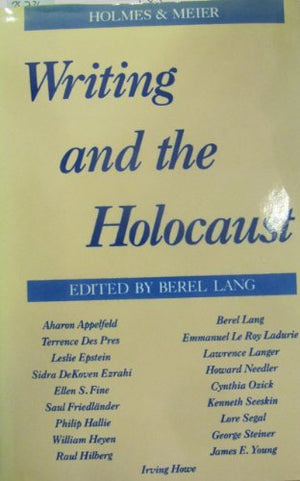 Writing And The Holocaust,Used