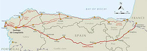 Camino de Santiago  Camino Francs: Guide With Map Book (Cicerone Guides),Used