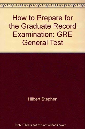 How to Prepare for the Graduate Record Examination: GRE General Test,Used