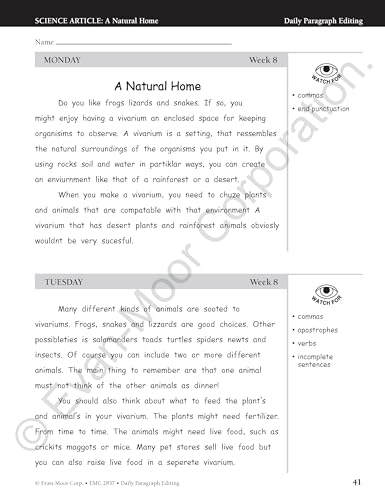 Daily Paragraph Editing, Grade 7 Teacher Edition,Used