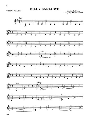 Strings Around the World  Folk Songs of the U.S.A.: Violin 3,Used