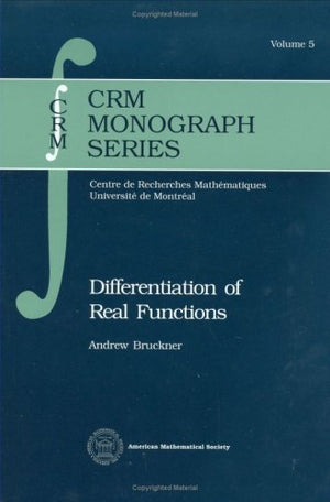 Differentiation Of Real Functions (Crm Monograph Series, 5),Used