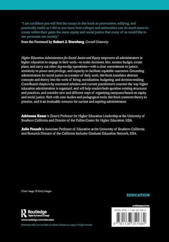 Higher Education Administration for Social Justice and Equity: Critical Perspectives for Leadership,Used