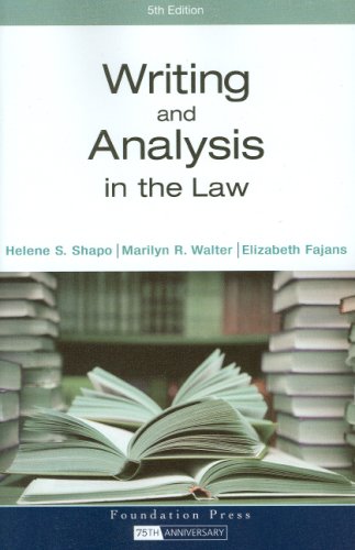 Writing and Analysis in the Law,Used