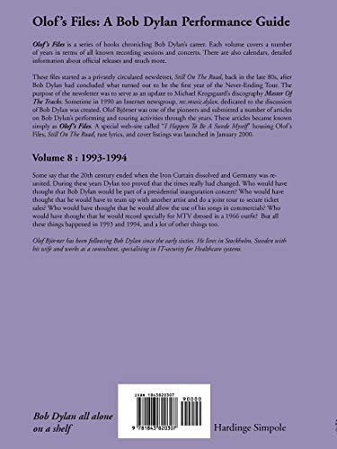 Olof's Files: A Bob Dylan Performance Guide: Volume 8: 19931994,Used
