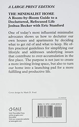 The Minimalist Home (Thorndike Large Print Lifestyles),Used