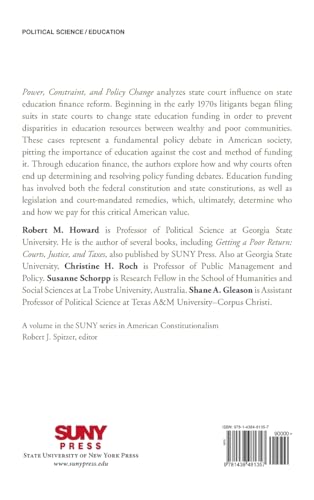 Power, Constraint, and Policy Change: Courts and Education Finance Reform (SUNY series in American Constitutionalism),Used