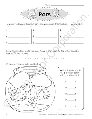 Critical and Creative Thinking Activities, Grade 3,Used
