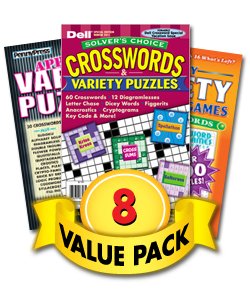 Solvers Choice Crosswords & Variety Puzzles For All Ages  8 Pack [Paperback] Penny Press/Dell Magazines
