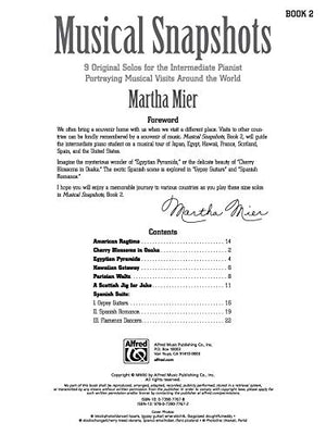 Musical Snapshots, Bk 2: 9 Original Solos for the Intermediate Pianist Portraying Musical Visits Around the World,Used