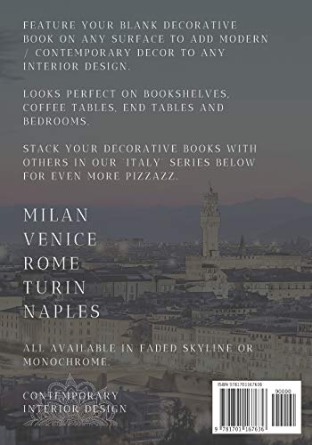 Florence: A decorative book for coffee tables, end tables, bookshelves and interior design styling  Stack Italy city books to ad,Used