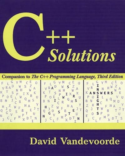 C++ Solutions: Companion To The C++ Programming Language (3Rd Edition),New
