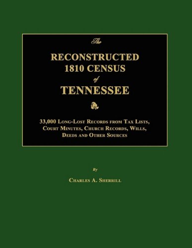 The Reconstructed 1810 Census Of Tennessee,Used