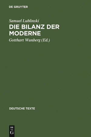 Die Bilanz Der Moderne (Deutsche Texte, 29) (German Edition),Used