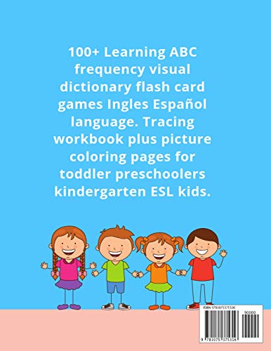 Baby Bilingual First Alphabet Reading Vocabulary Books (English Spanish): 100+ Learning ABC frequency visual dictionary flash ca,Used