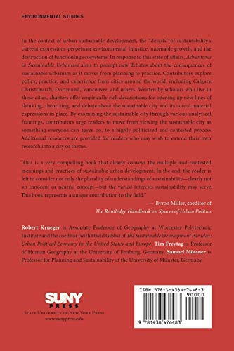 Adventures in Sustainable Urbanism (Suny Press Open Access),Used